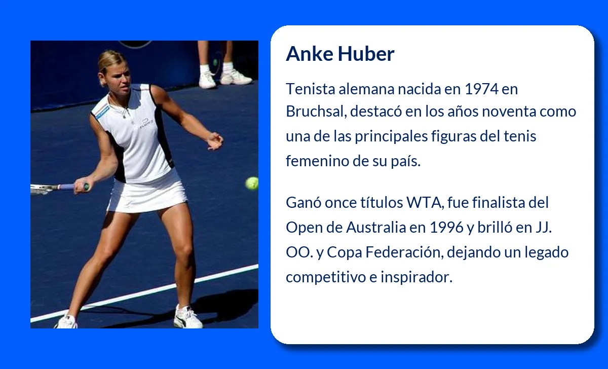 Anke Huber. La tenista alemana que desafió a las grandes leyendas del tenis femenino