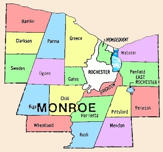 The fourth and fifth numbers representing a group of delivery addresses within that region. Maps for Monroe County, NY