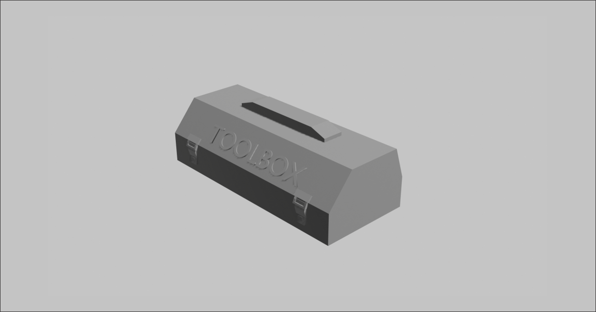 3Dモデル　工具箱:ツールボックス　完成図