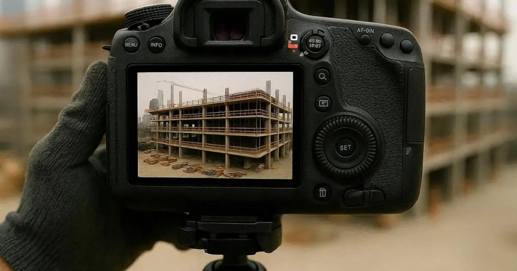 工事写真 暗くて見えない例 液晶が明るい場合
