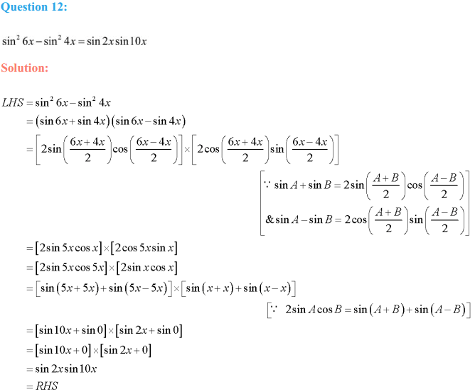 NCERT Solutions for Class 11 Maths Chapter 3 Trigonometric Functions Ex 3.3 9