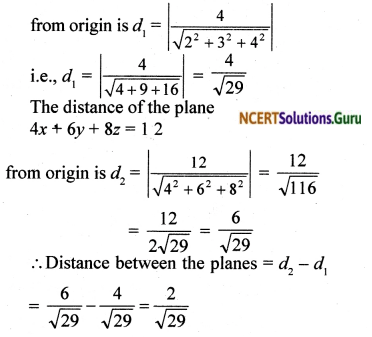 NCERT Solutions for Class 12 Maths Chapter 11 Three Dimensional Geometry Miscellaneous Exercise 12