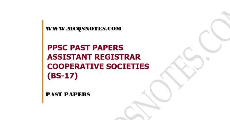 PPSC-Assistant-Registrar-Cooperative Societies