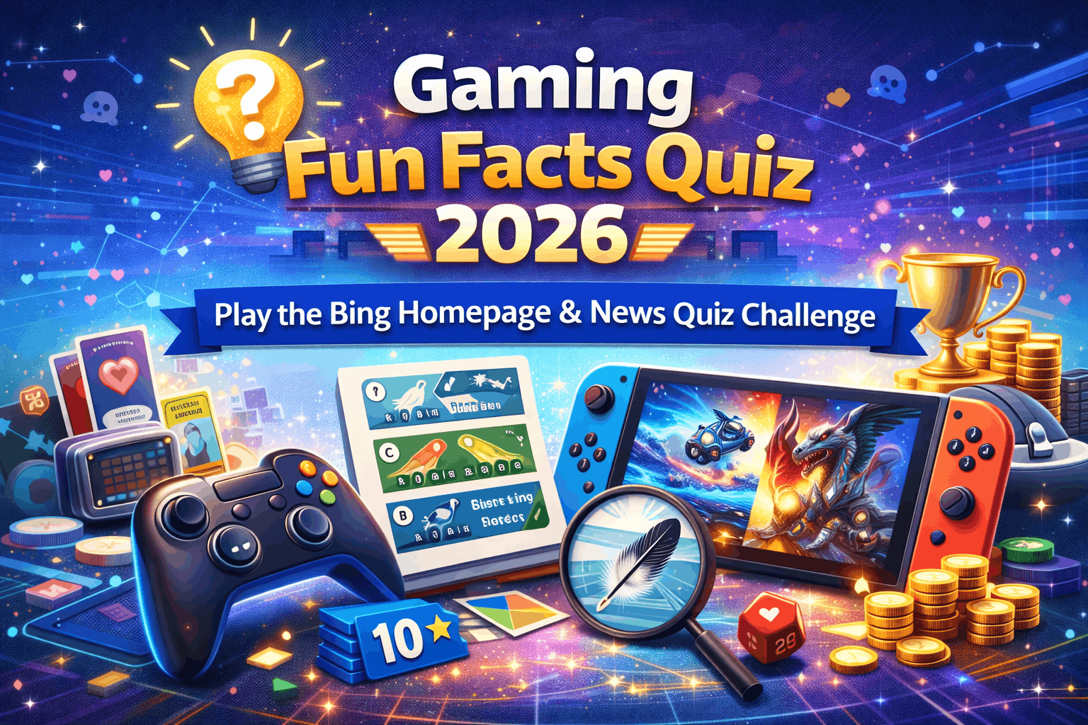 Gaming Fun Facts Quiz 2026 Play The Bing Homepage News Quiz Challenge Gaming Fun Facts Quiz 2026 