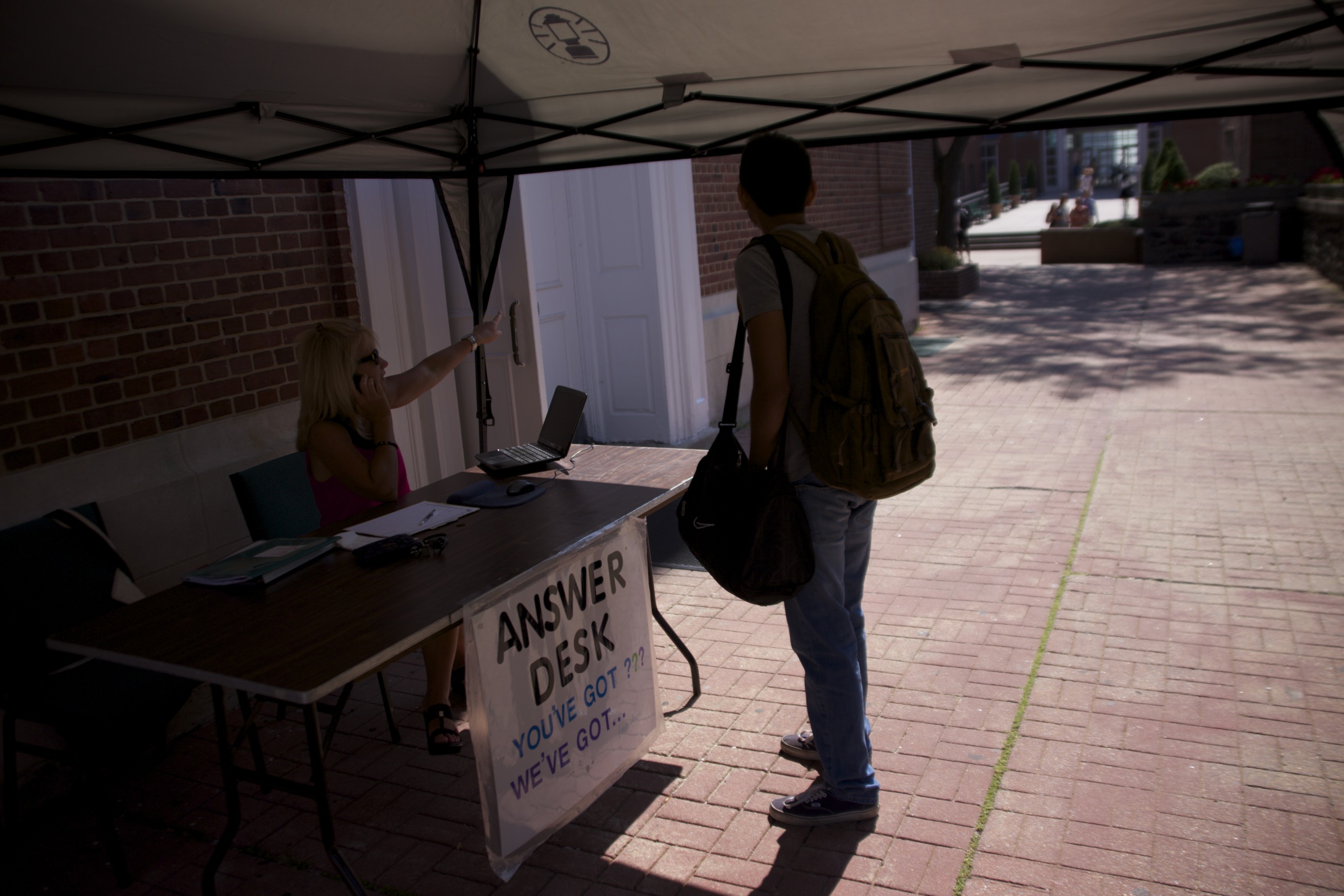 For those new to the campus, week one also brings back the answer desk, helping everyone from new students to new administration get where they need.