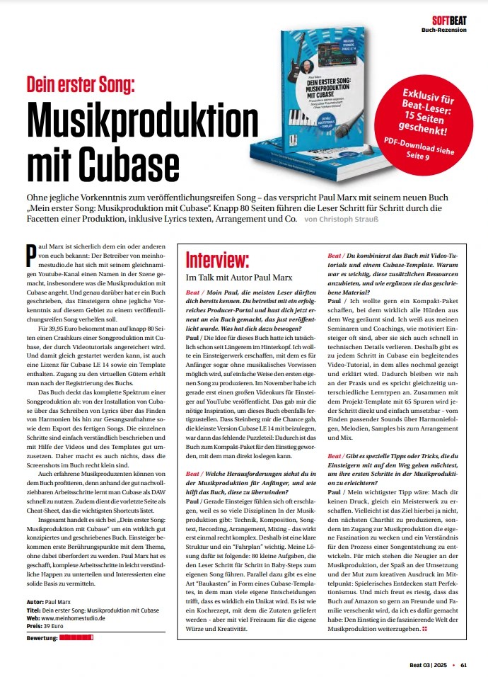 Beat 230 - 03/2025 - Buchrezension Paul Marx