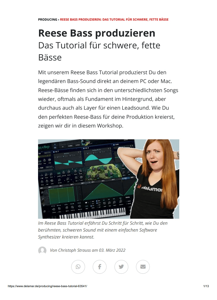 Reese Bass Tutorial - Delamar