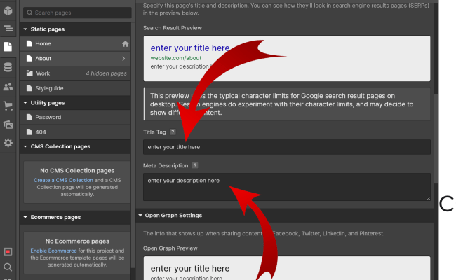How To Add SEO Title And Meta Description In Webflow | Mc Starters