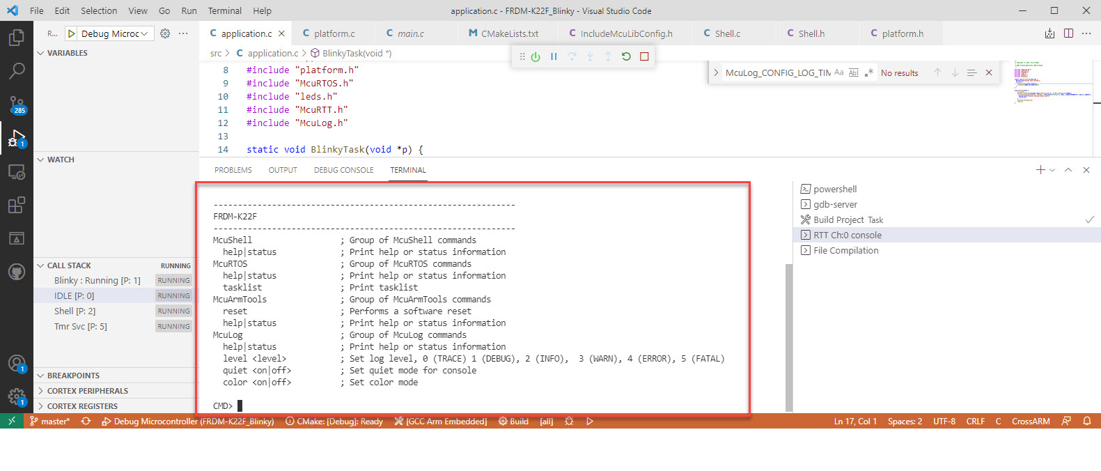 shell-interface-with-segger-