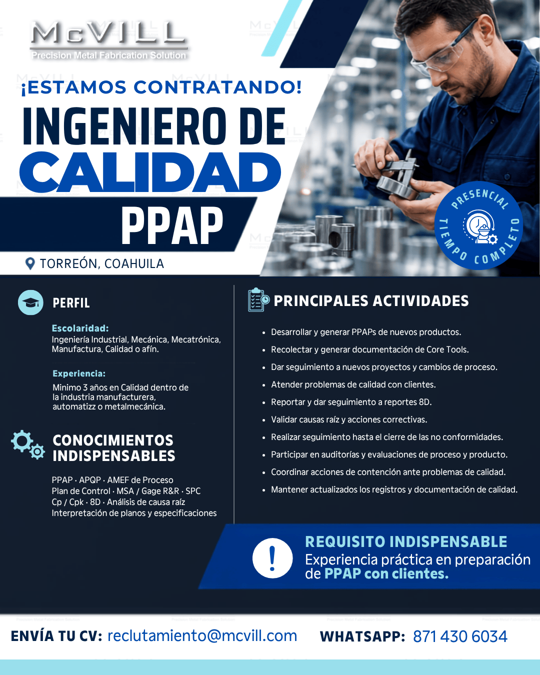 INGENIERO DE CALIDAD