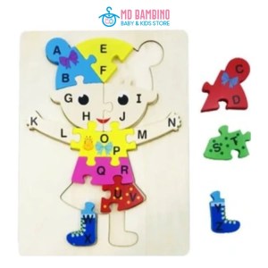 Girl - Alphabet - wooden Montessori - mdbambino