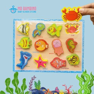 Sea Animals - Alphabet - wooden Montessori - mdbambino