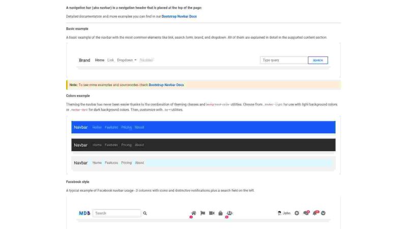 Github Mdbootstrap Bootstrap Headers Headers Are Compositions That Extend Standard Navbar - Premium Landscape Photo Gallery - Desktop