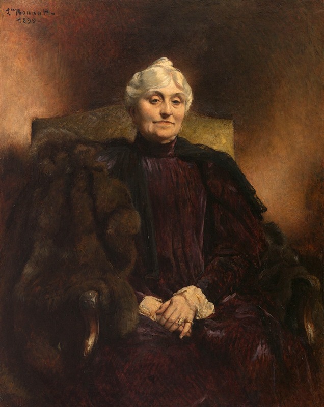 Portrait De Madame Dubernet By Leon Bonnat Artvee