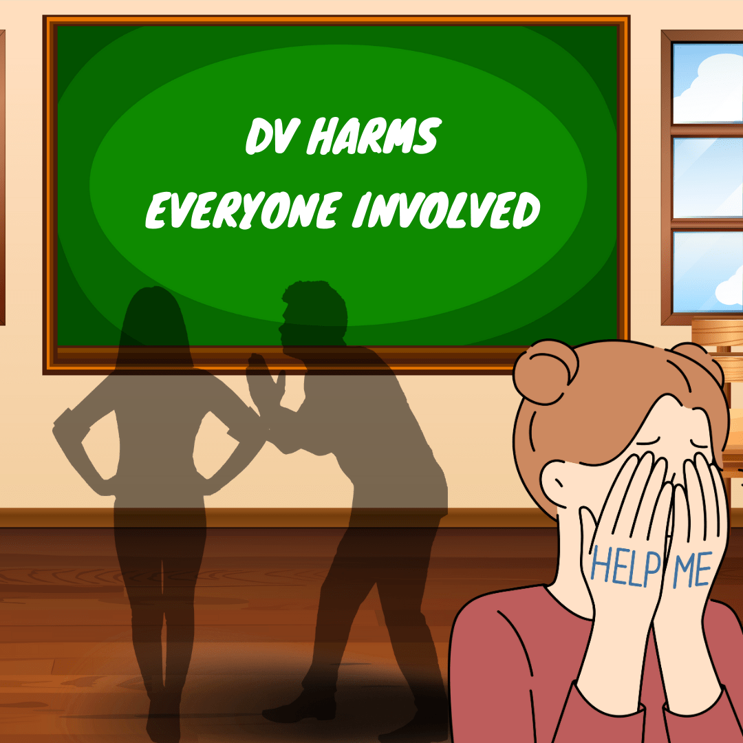 Domestic violence affects children in the home even if they aren't being physically abused.