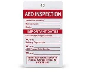 AED Inspection Tag (5-Pack) Product