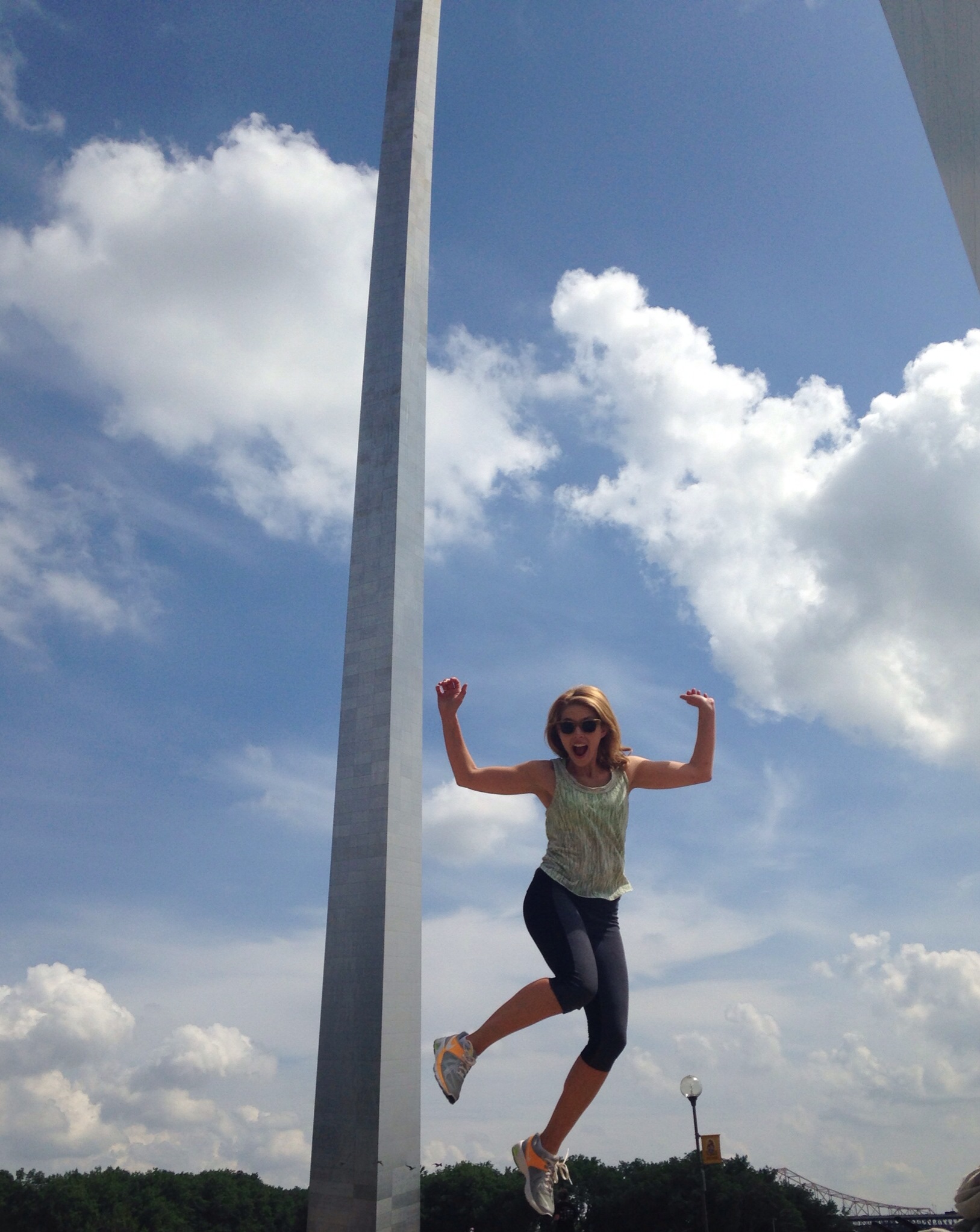 {TOP} Anthropologie; {WORKOUT SHORTS} TJ MAXX, NYC; {SNEAKS} Nike, DSW (w/ a bday coupon, woohoo!)