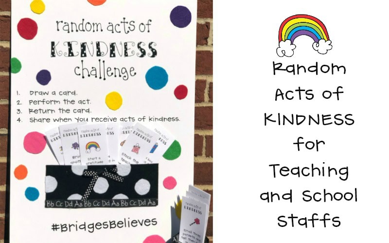 Teacher Staff Random Acts of Kindness Challenge Board