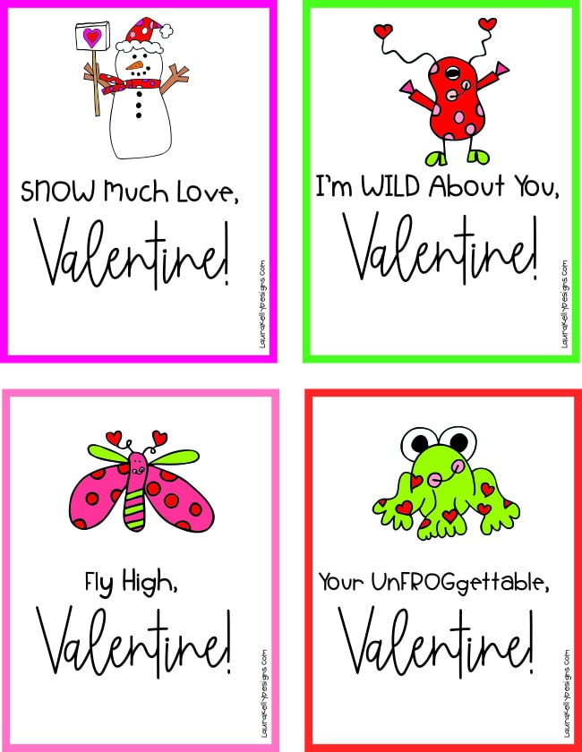 Free Printable Valentines For School and in the Classroom