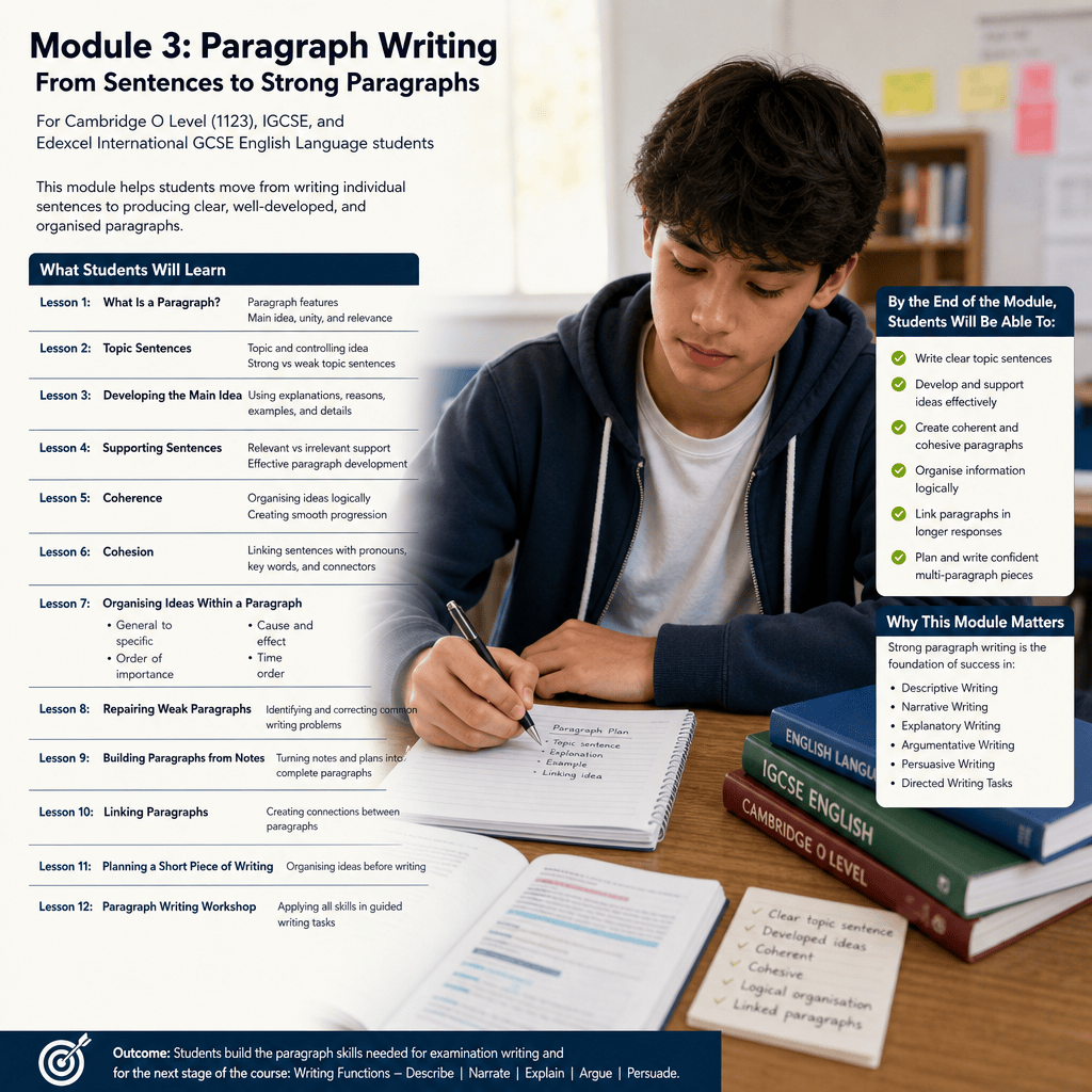 From Sentences to Strong Paragraphs: Building Clear, Coherent Writing Skills