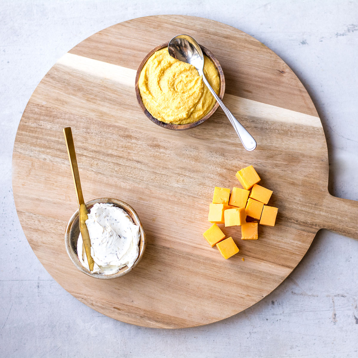 dips on board with cheese