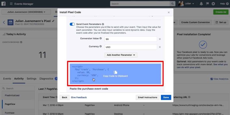 Implement Facebook Pixel Conversion Tracking - Full HD Sunset Designs for Desktop