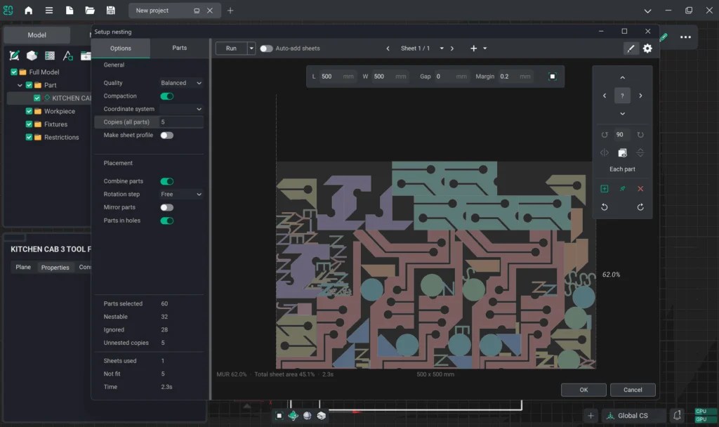 Nesting en la pantalla de ENCY