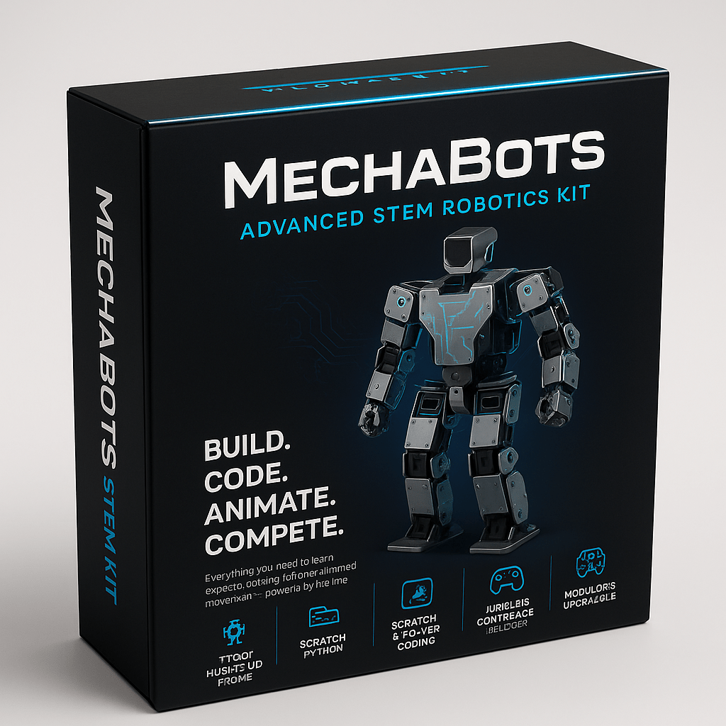 MechaBots 17 DOF Humanoid Robot STEM Kit Box 