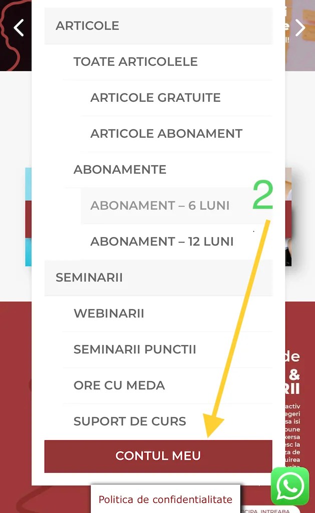 Cum accesez contul meu?