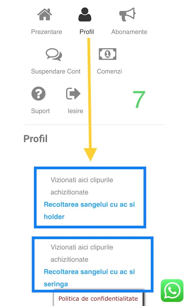 Cum apar produsele virtuale achizitionate?