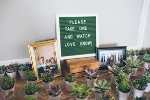 A living succulent gift is stylish, charming and something that your guests can take home as a . Succulent Wedding Gifts Favors