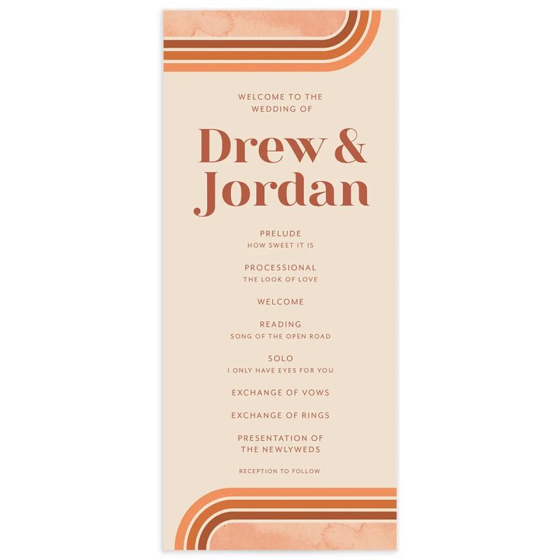Clean Lines Wedding Programs By Basic Invite - Light Photo Collection - 8K Quality
