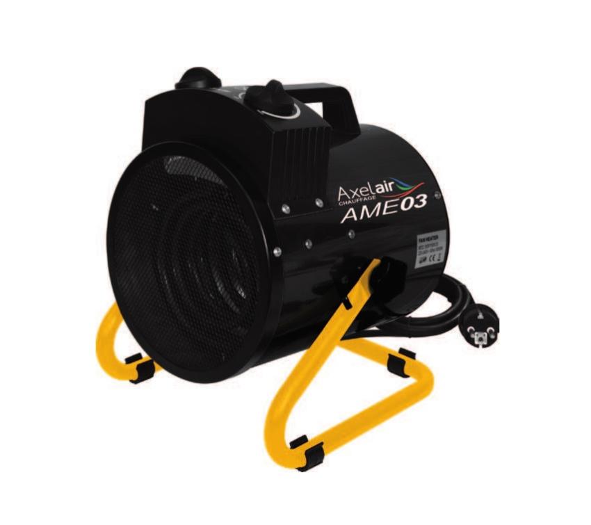 Mecafer chauffage de chantier / canon à air chaud diesel / fioul avec. Axelair - Chauffage Atelier Mobile 3000 W Débit 354 M3/h ...