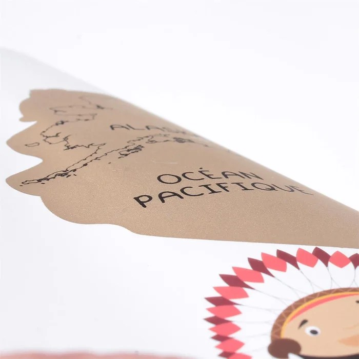 Poster Carte Du Monde A Gratter 40x60cm Gris Leroy Merlin