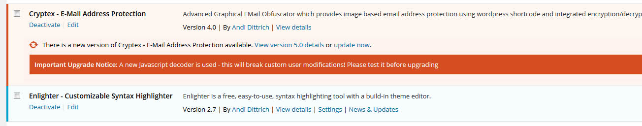 The plugin ships with two types, email and webhook, . HowTo: Upgrade Notification for WordPress Plugins « Beyond Technology