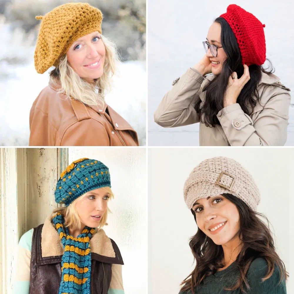 25 free crochet beret patterns (easy pattern in pdf)