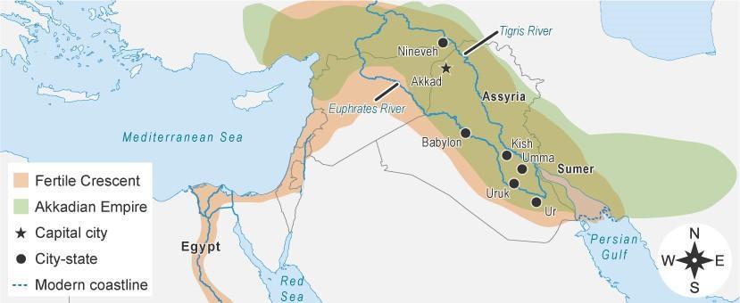 Akkadian Empire Map 