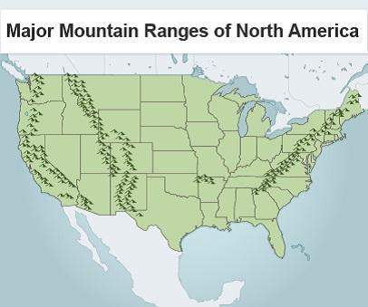 FREE Examine The Map Of North American Mountain Ranges A Map Titled 
