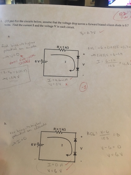 Solved 15 Pts For The Circuits Below Assume That The
