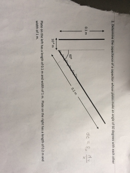 Solved 2 Determine The Capacitance Of A Capacitor Whose