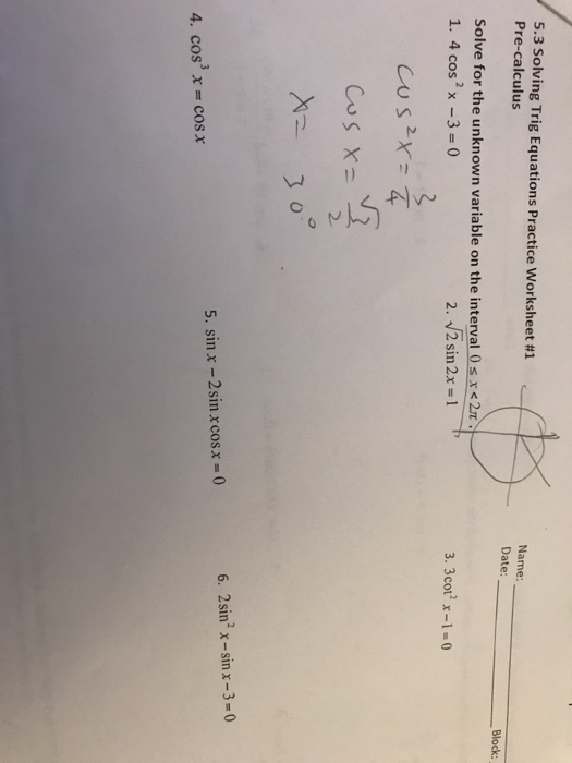 Are the answers to author s tone. 5 3 Practice Solving Trigonometric Equations Glencoe Precalculus Answers Tessshebaylo