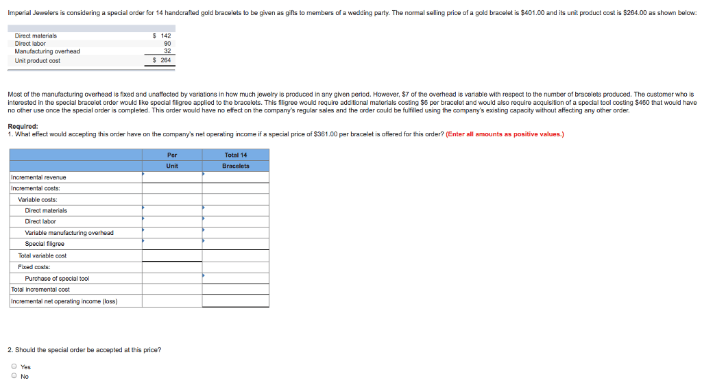 Imperial Jewelers Is Considering A Special Order For 16 Handcrafted Gold Bracelets To Be Given As For Teachers for Schools for Working Scholars.