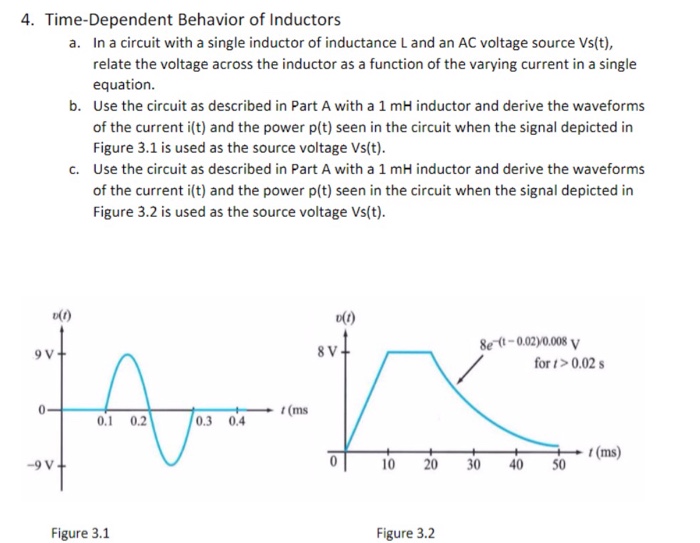 Solved 4 Time Dependent Behavior Of Inductors A In A Ci