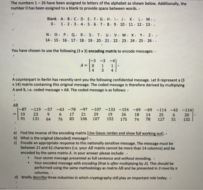 Is it a letter or a number? Solved The Numbers 1 26 Have Been Assigned To Letters Of The Chegg Com