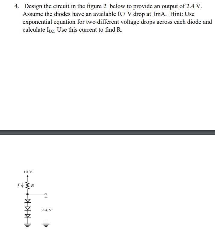 Solved 4 Design The Circuit In The Figure 2 Below To Pro Solved 4 Design The Circuit In The Figure 2 Below To Pro