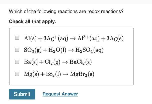 Solved: Which Substance Is The Reducing Agent In This Reac Solved: Which Substance Is The Reducing Agent In This Reac