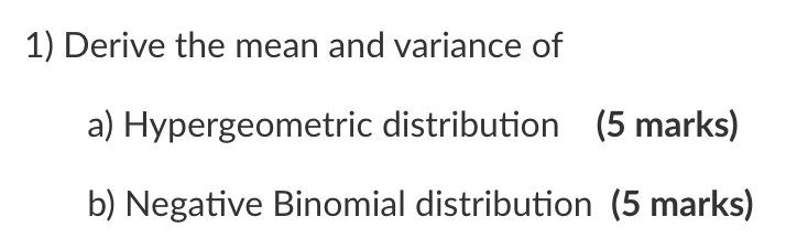 Solved A Derive The Expected Value Of The Hypergeometric - Creative Ocean Picture - Ultra HD