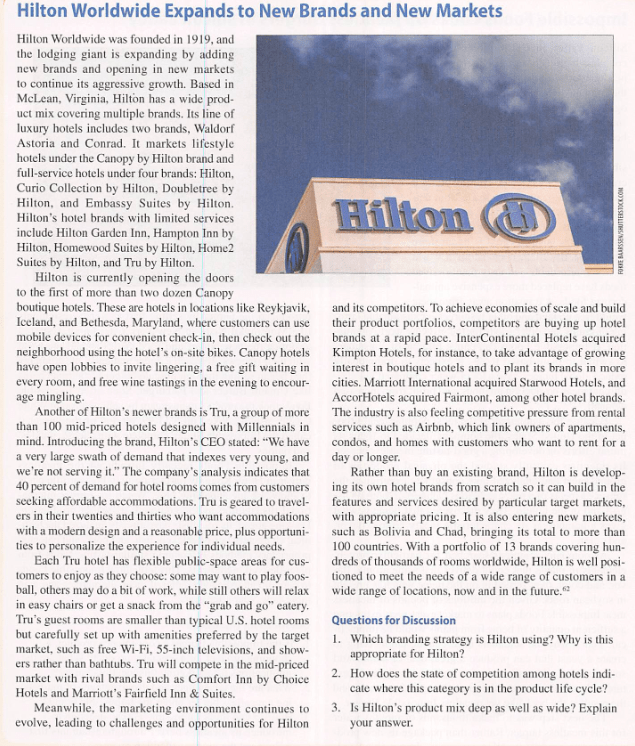 Solved 1) which branding strategy is hilton using? why is