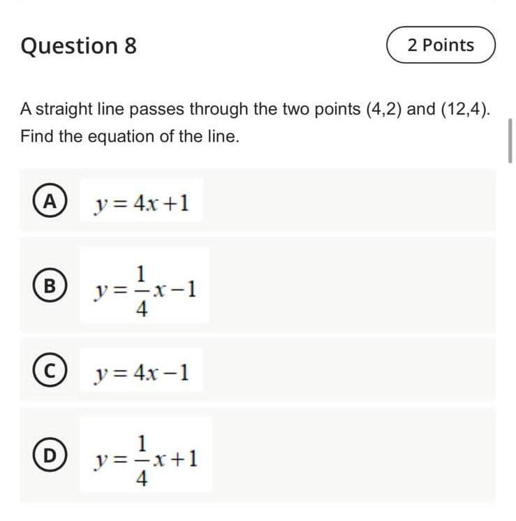 Find The Equation Of A Straight Line Passing Through Two Points ...