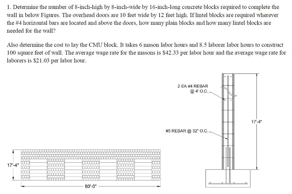 Solved determine the number of 8-inch-high by 8-inch-wide by